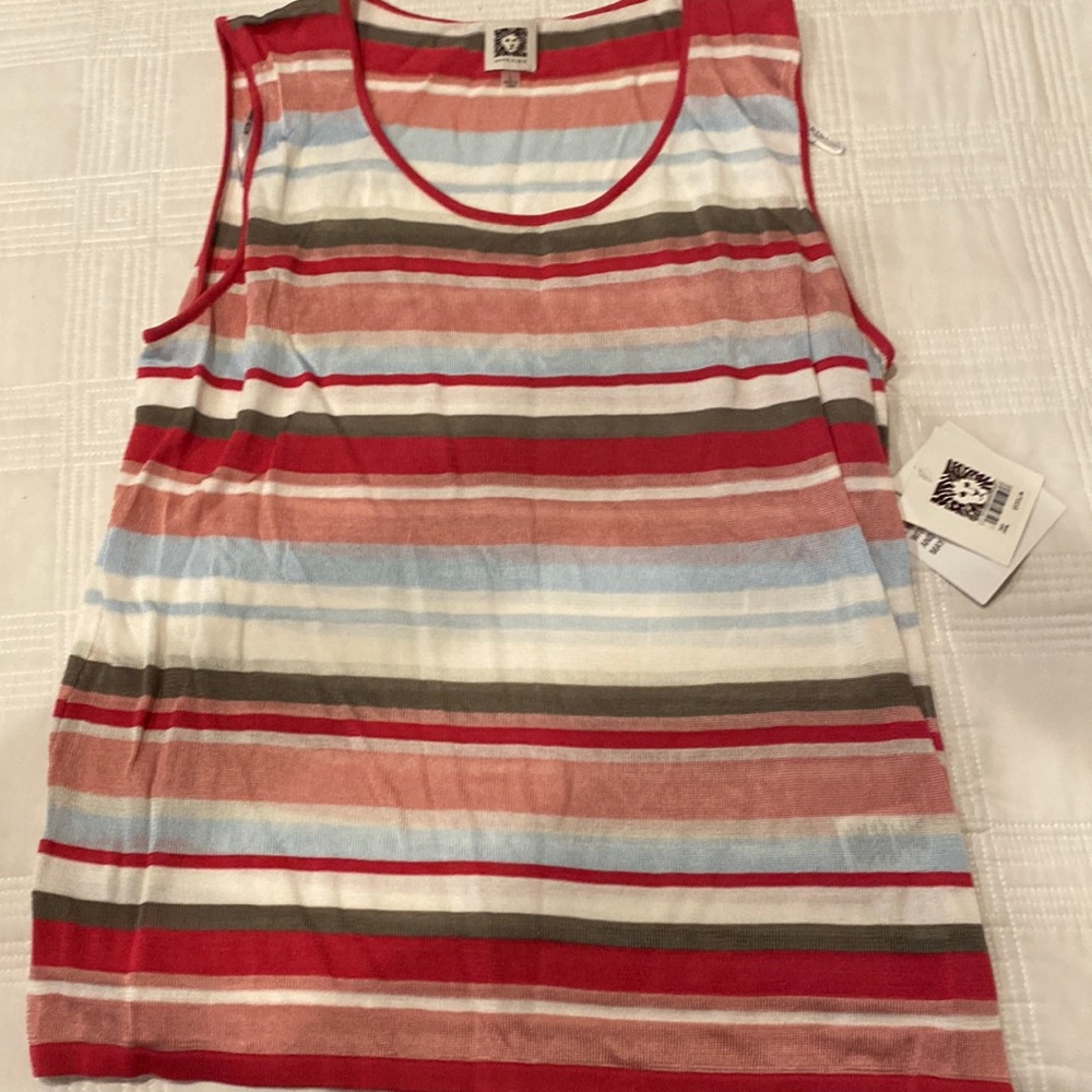 Anne Klein colorful tank, soft and lightweight - size LG- NWT